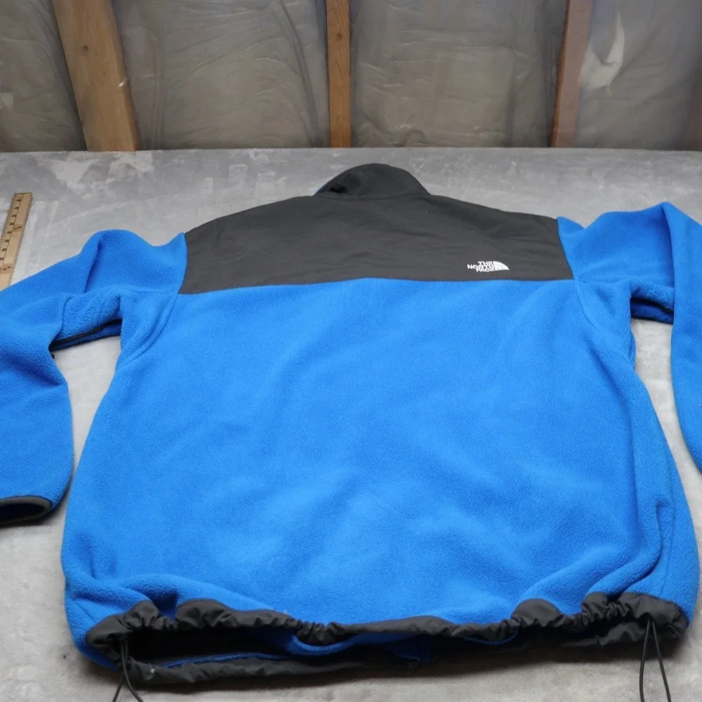 North Face Denali Jacket Men XL Blue Black Polartec Insulated Fleece Heavyweight